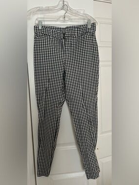 Black & White Gingham High Rise Pixie Pants